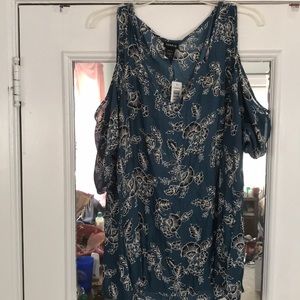 Turquoise Cold Shoulder Top from Torrid